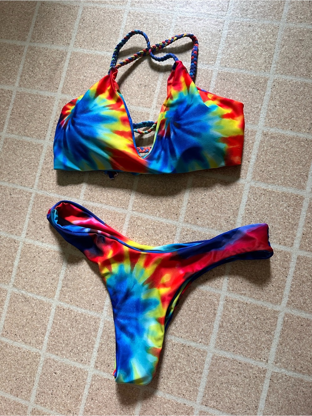 Tie-Dye Rainbow Bikini Set